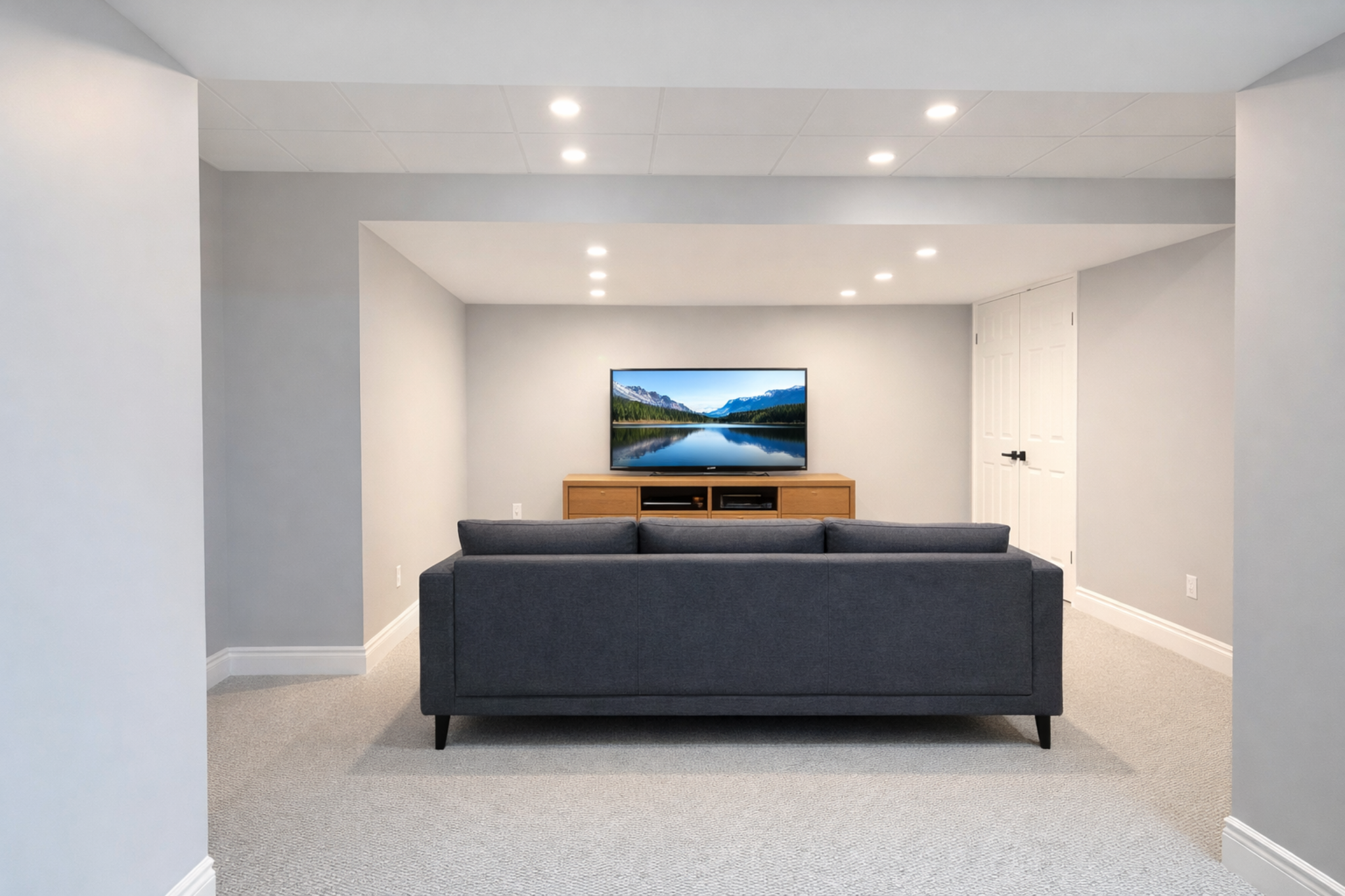 Finished basement after renovation